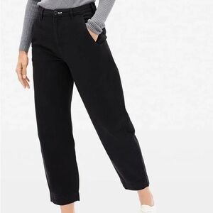 Everlane Curved Canvass Pant in Black, Sz 6